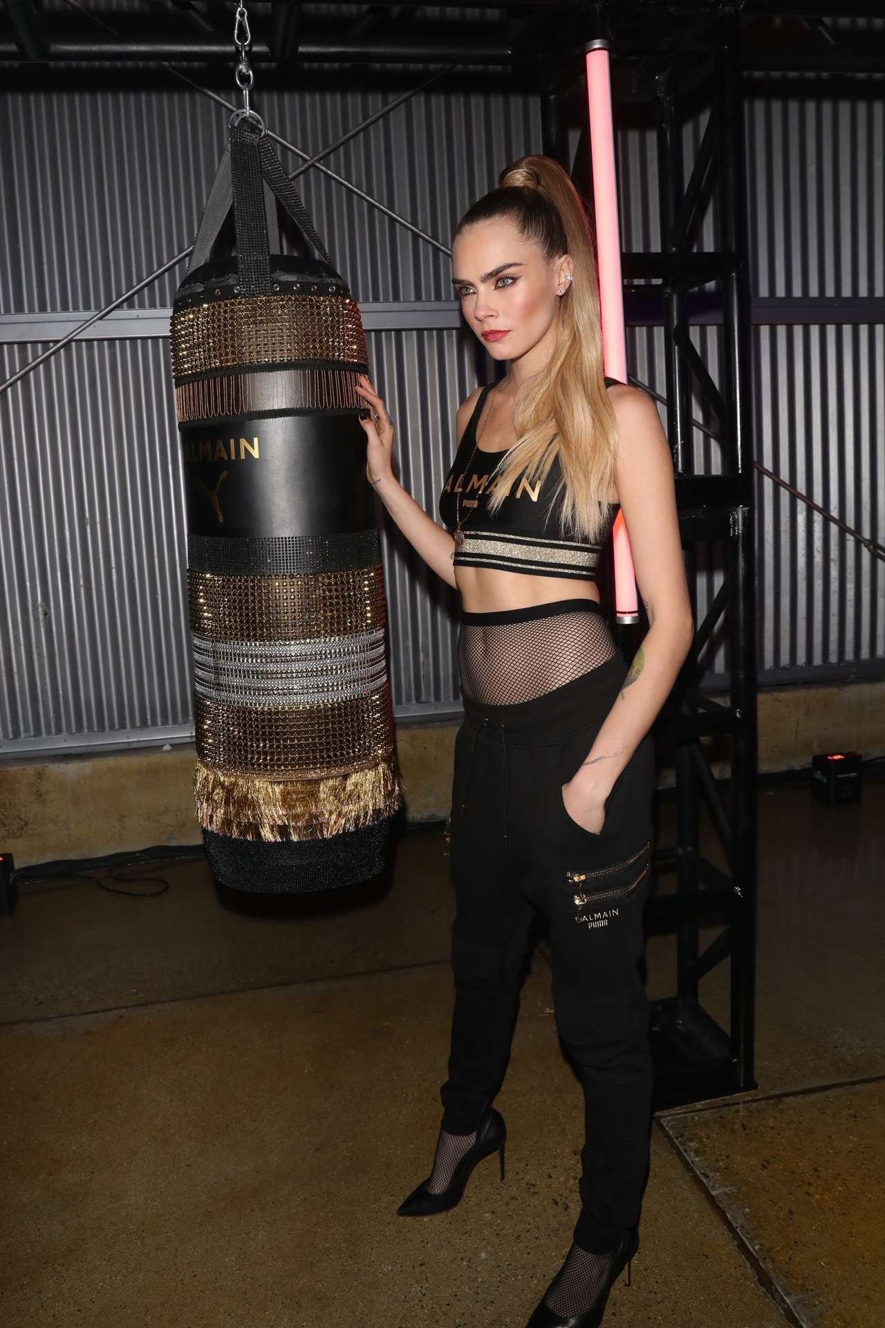 Cara Delevingne at PUMA x Balmain Launch Event in Los Angeles