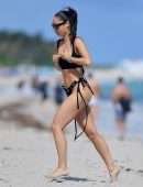 Cara Santana in Bikini on the Beach in Miami