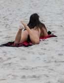 Claudia Romani Booty in Black Thong Bikini in South Beach