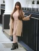 Demi Rose Cleavage at Cafe Royal in London