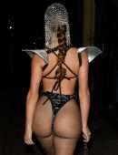 Demi Rose Mawby Outfits for Halloween Party in Mayfair