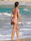 Georgia Fowler in Bikini on the Beach in St Barts