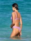 Georgia Fowler in Bikini on the Beach in St Barts