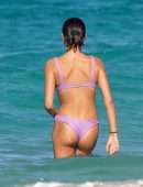 Georgia Fowler in Bikini on the Beach in St Barts