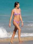 Georgia Fowler in Bikini on the Beach in St Barts