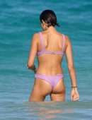 Georgia Fowler in Bikini on the Beach in St Barts