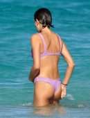 Georgia Fowler in Bikini on the Beach in St Barts