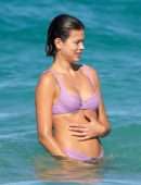 Georgia Fowler in Bikini on the Beach in St Barts