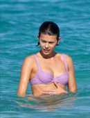 Georgia Fowler in Bikini on the Beach in St Barts