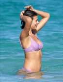 Georgia Fowler in Bikini on the Beach in St Barts