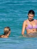 Georgia Fowler in Bikini on the Beach in St Barts