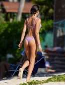 Georgia Fowler in Bikini on the Beach in St Barts