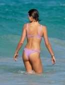 Georgia Fowler in Bikini on the Beach in St Barts
