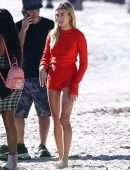 Hailey Baldwin Swimsuit Photoshoot on the Beach in Miami