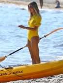 Hailey Baldwin Swimsuit Photoshoot on the Beach in Miami