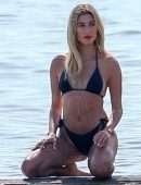 Hailey Baldwin Swimsuit Photoshoot on the Beach in Miami