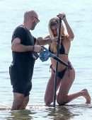 Hailey Baldwin Swimsuit Photoshoot on the Beach in Miami