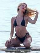 Hailey Baldwin Swimsuit Photoshoot on the Beach in Miami