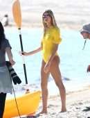 Hailey Baldwin Swimsuit Photoshoot on the Beach in Miami