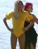 Hailey Baldwin Swimsuit Photoshoot on the Beach in Miami