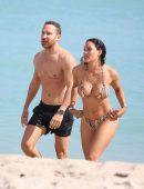 Jessica Ledon Booty in Bikini at the Beach in Miami