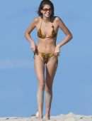 Kaia Gerber in Bikini at a Beach in Miami