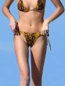 Kaia Gerber in Bikini at a Beach in Miami