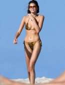 Kaia Gerber in Bikini at a Beach in Miami