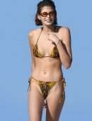 Kaia Gerber in Bikini at a Beach in Miami