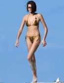 Kaia Gerber in Bikini at a Beach in Miami