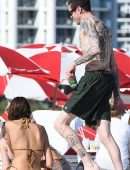 Kaia Gerber in Bikini at a Beach in Miami