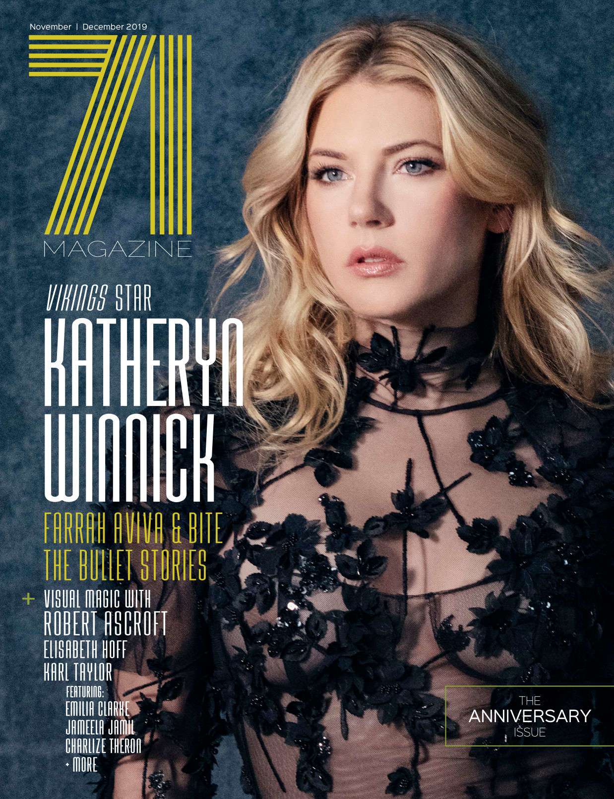 Katheryn Winnick on the Cover of 71 Magazine - November / December 2019