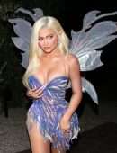 Kylie Jenner Cleavage at Kendall Jenner’s Birthday Halloween Bash in West Hollywood