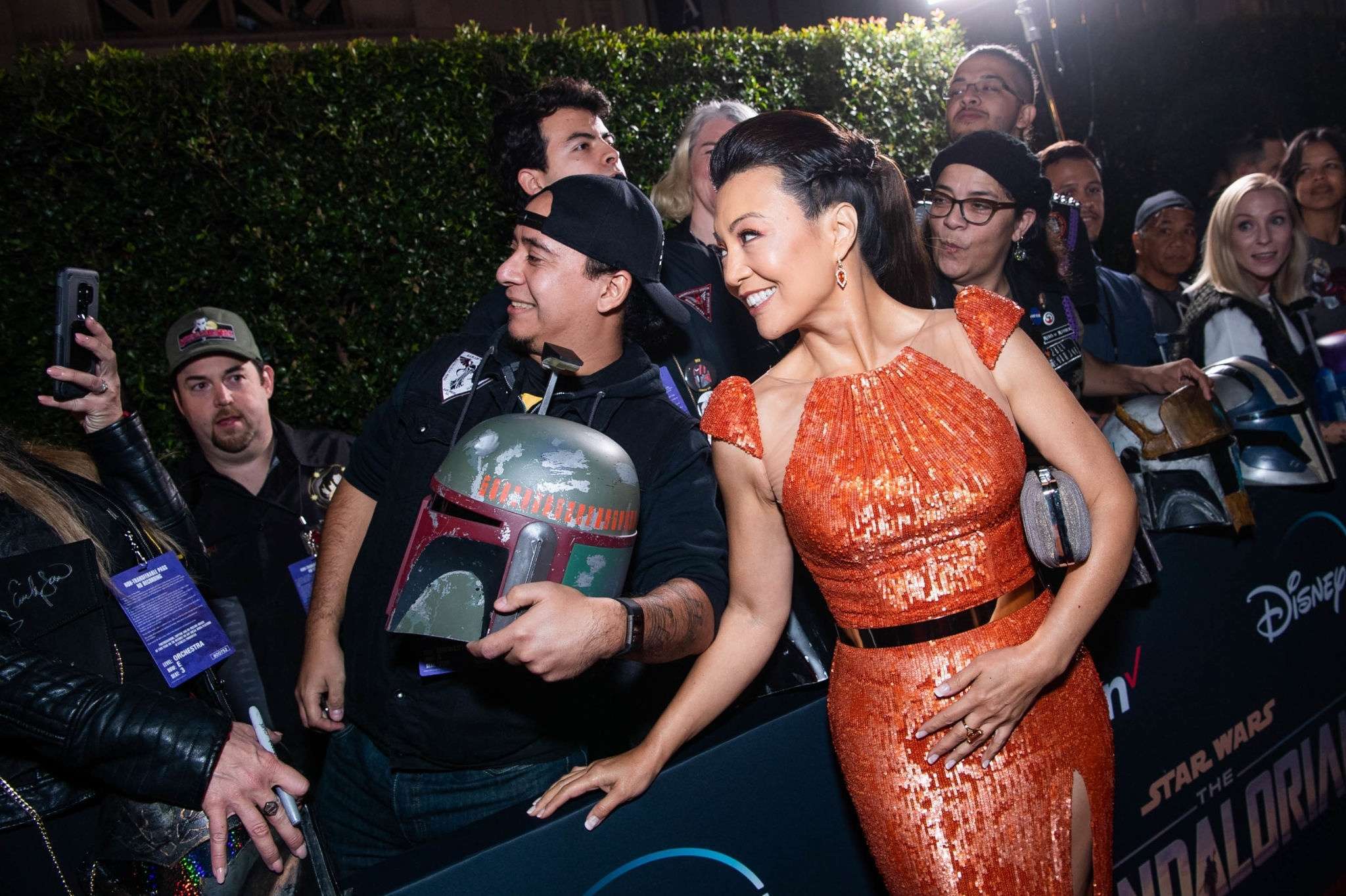 Ming-Na Wen at Disney's "The Mandalorian" Premiere in Los Angeles