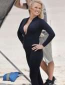 Pamela Anderson at Films Ultra Tune TV Ad on Gold Coast Beach, Queensland
