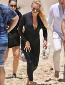 Pamela Anderson at Films Ultra Tune TV Ad on Gold Coast Beach, Queensland