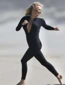 Pamela Anderson at Films Ultra Tune TV Ad on Gold Coast Beach, Queensland