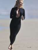 Pamela Anderson at Films Ultra Tune TV Ad on Gold Coast Beach, Queensland