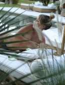 Sara Jean Underwood in Bikini at a Pool