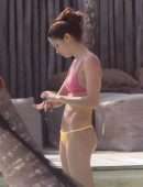 Sara Sampaio Afternoon Tanning Session at the Pool in Tulum, Mexico