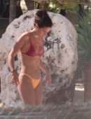 Sara Sampaio Afternoon Tanning Session at the Pool in Tulum, Mexico