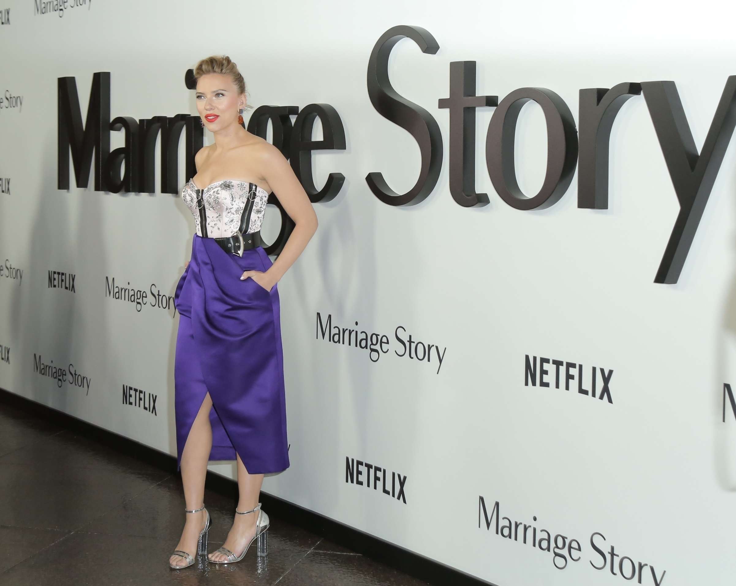 Scarlett Johansson at the Premiere of Netflix's "Marriage Story" in Los Angeles