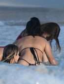 Shanina Shaik in Bikini at a Pool in St Barts