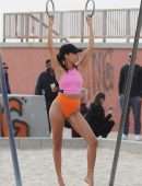 Shanina Shaik for Bikini Photoshoot in Venice Beach