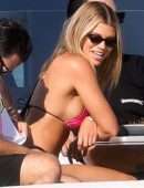 Sofia Richie Cleavage in Bikini on a Yacht in Miami