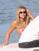 Sofia Richie Cleavage in Bikini on a Yacht in Miami
