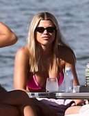 Sofia Richie Cleavage in Bikini on a Yacht in Miami