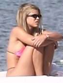Sofia Richie Cleavage in Bikini on a Yacht in Miami