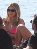 Sofia Richie Cleavage in Bikini on a Yacht in Miami