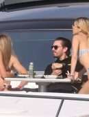 Sofia Richie Cleavage in Bikini on a Yacht in Miami